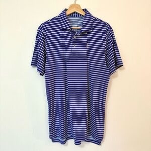 Draddy Sport Striped Golf Performance Polo